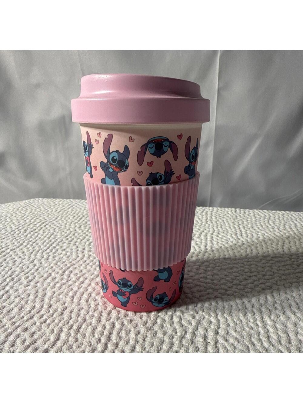 Disney Lilo & Stitch Pink Reusable Travel Mug